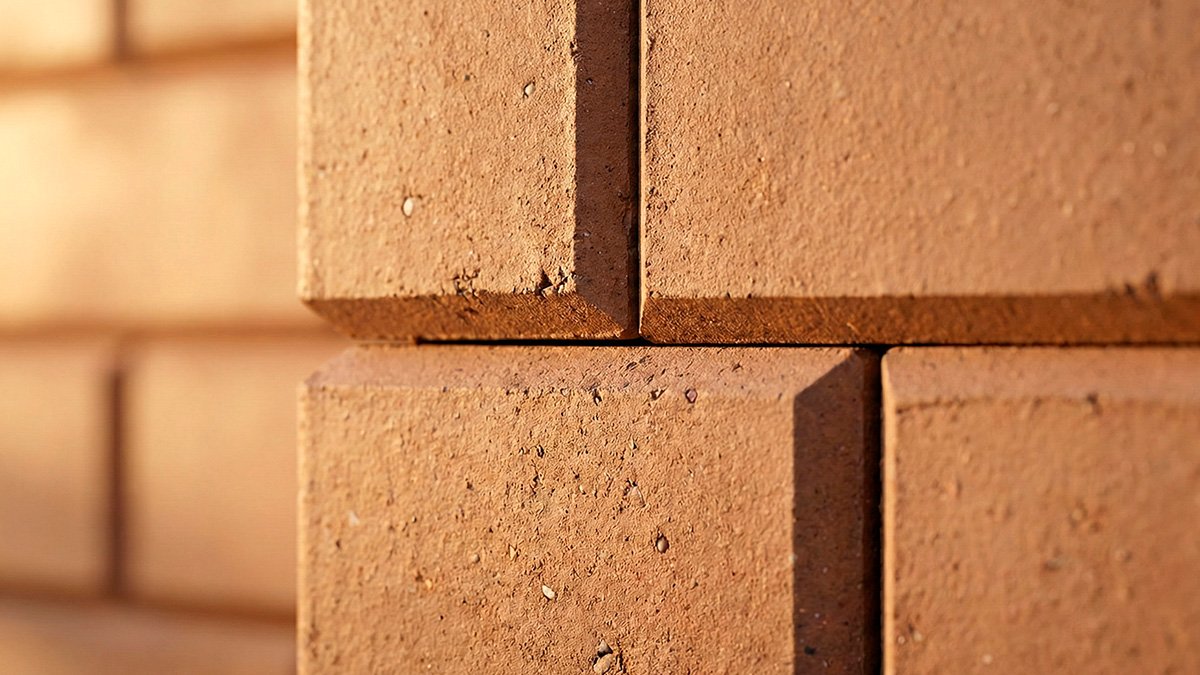 Parede de tijolo ecológico com acabamento em resina fosca